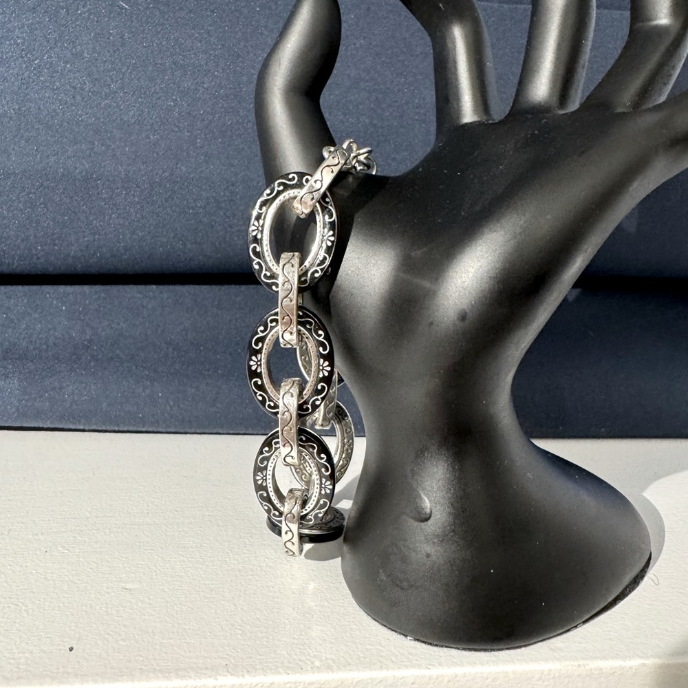 Brighton Bracelet - dual toned black and silver